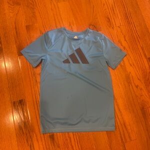 Adidas Youth Blue Short Sleeve Tee T-Shirt Large